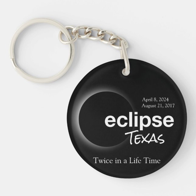 Porte-clefs Total Solaire Eclipse 2017 2024 - Texas (Devant)