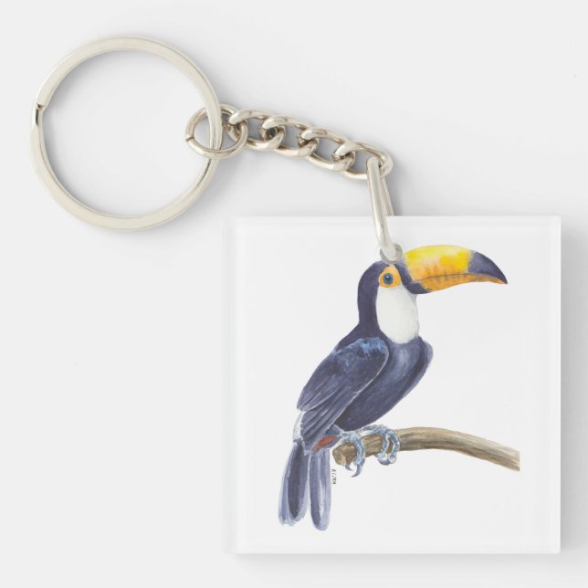 Porte-clefs Toucan, oiseau tropical (Devant)