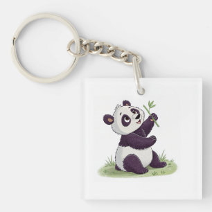 Porte-clefs Touche panda mignonne