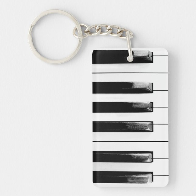 Porte-clefs Touches de piano anciennes (Devant)