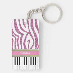Porte-clefs Touches Piano personnalisées Parties scintillant r