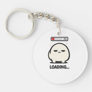 Porte-clefs Toujours en chargement 3% - Illustration drôle de 