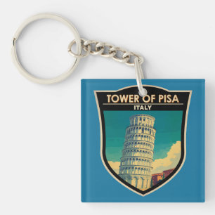 Porte-clefs Tour de Pise Italie Voyage Art Rétro