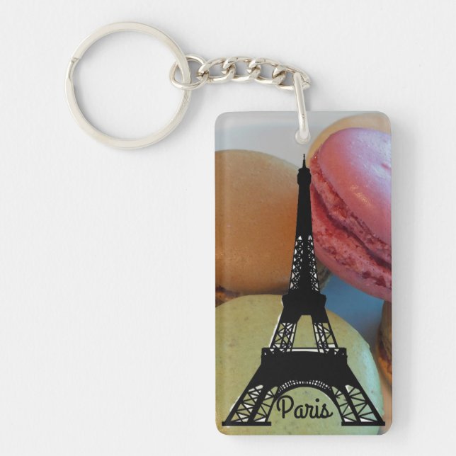 Porte-clefs Tour Eiffel Macaron de Paris (Devant)