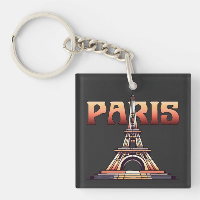 Porte-clefs Tour Eiffel Paris France (Devant)
