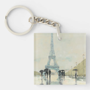 Porte-clefs Tour Eiffel Paris sous la pluie