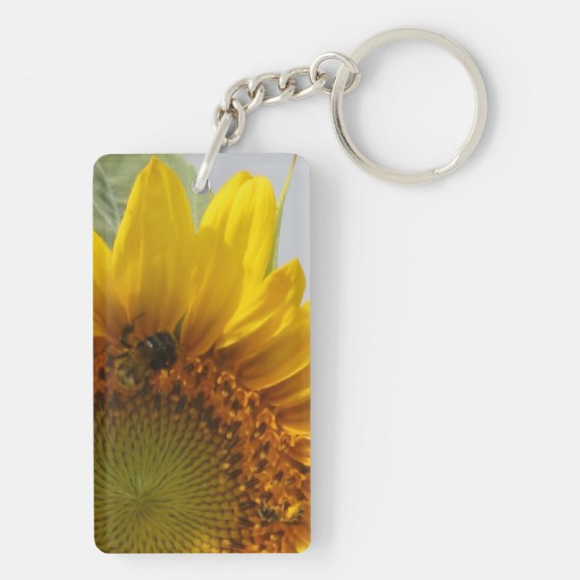 Porte-clefs Tournesol et abeilles (Dos)