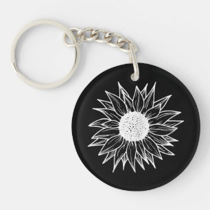 Porte-clefs Tournesol Jolie fleur fleur sauvage multicolore