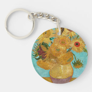 Porte-clefs Tournesols, Peinture de Nature Morte Post-Impressi