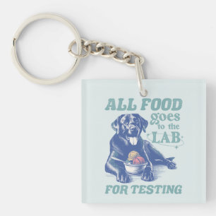 Porte-clefs Tous les aliments vont au Black Lab pour tester Re