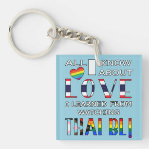 Porte-clefs Tout Ce Que Je Sais Sur L'Amour Que J'Ai Appris En