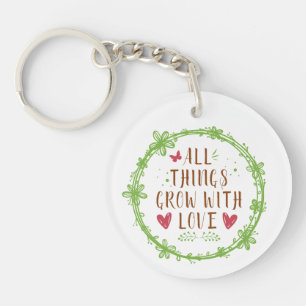 Porte-clefs Tout grandit avec amour