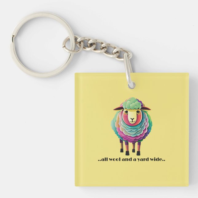 Porte-clefs Toute la laine et une largeur de triage (Devant)