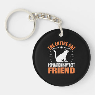 Porte-clefs Toute La Population De Chats Est Mon Meilleur Ami