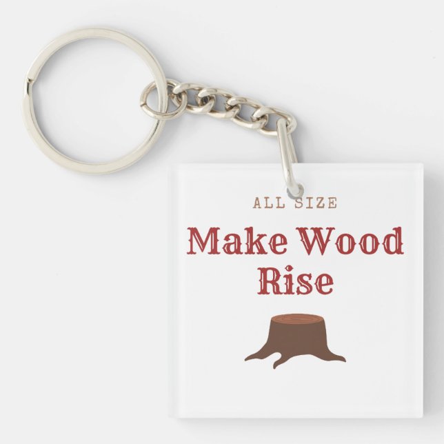 Porte-clefs Toute taille fait monter le bois (Devant)