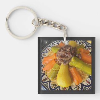 Porte-clefs Traditional Moroccan Couscous Plate Illustration