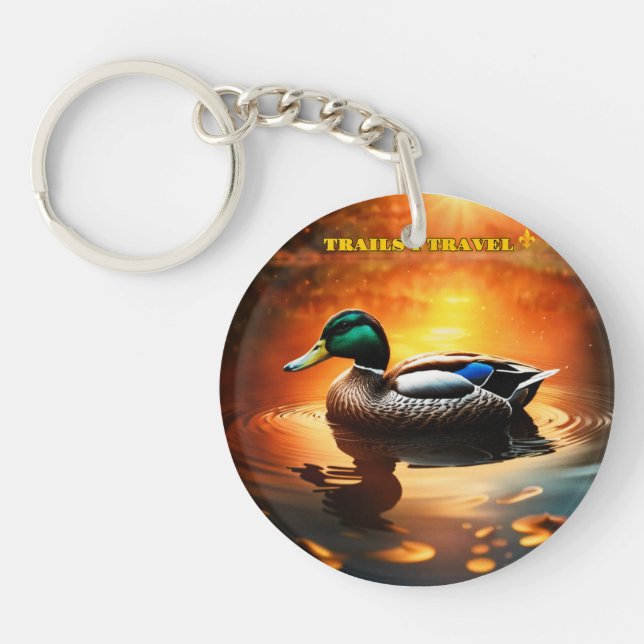 Porte-clefs Trails I Travel Duck (Devant)