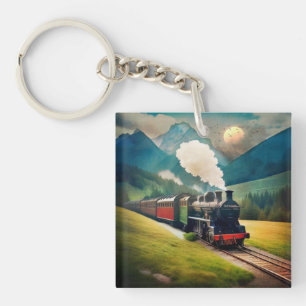 Porte-clefs Train à vapeur vintage