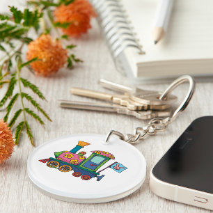 Porte-clefs Train de fleurs jouet