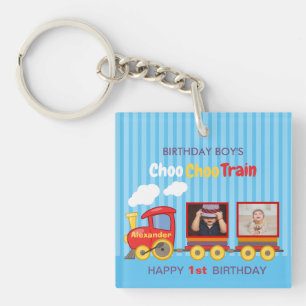 Porte-clefs Train Jouet Toddler Boy Birthday Blue