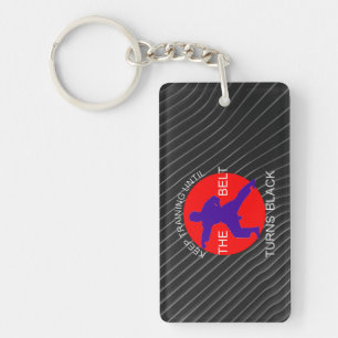 Porte-clefs Train jusqu'à ce que la ceinture tourne noir art m