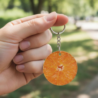 Porte-clefs Tranche de Citron Vibrante - Fruit Citrique Juteux