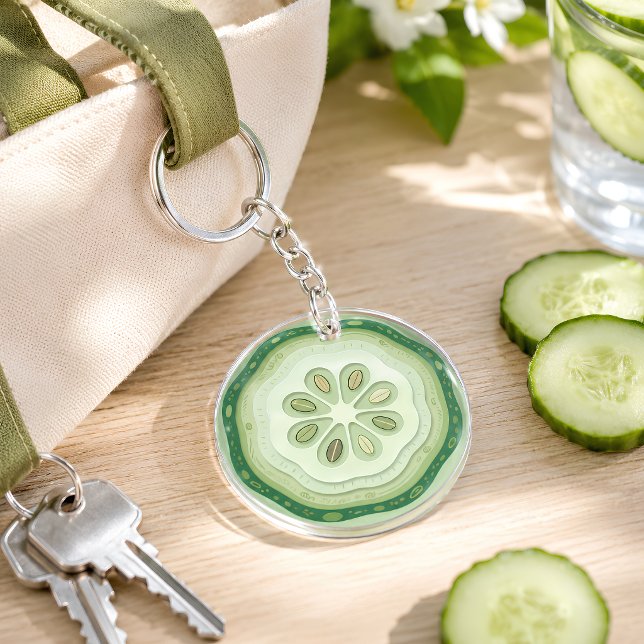 Porte-clefs Tranche de concombre  (Cucumber Keychain)