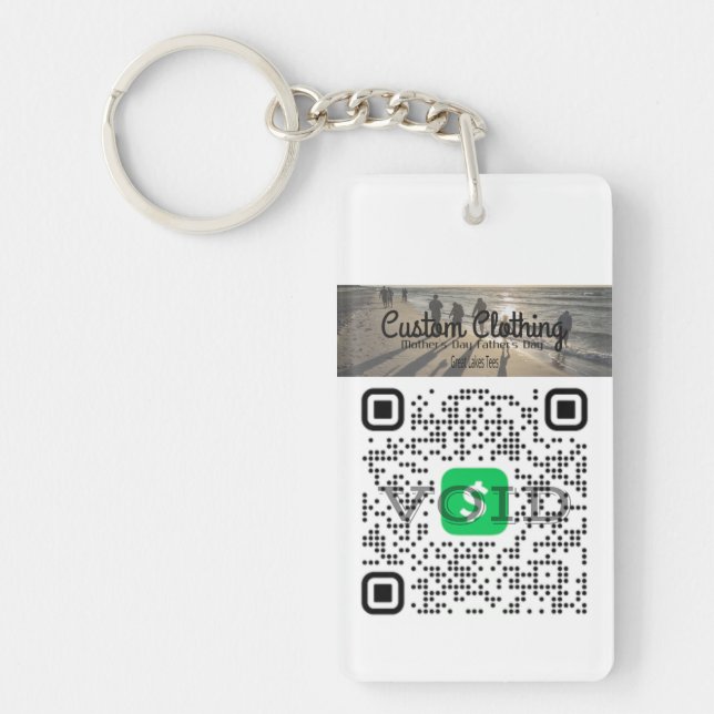 Porte-clefs Transactions sans contact simplifiées - Code QR (Devant)