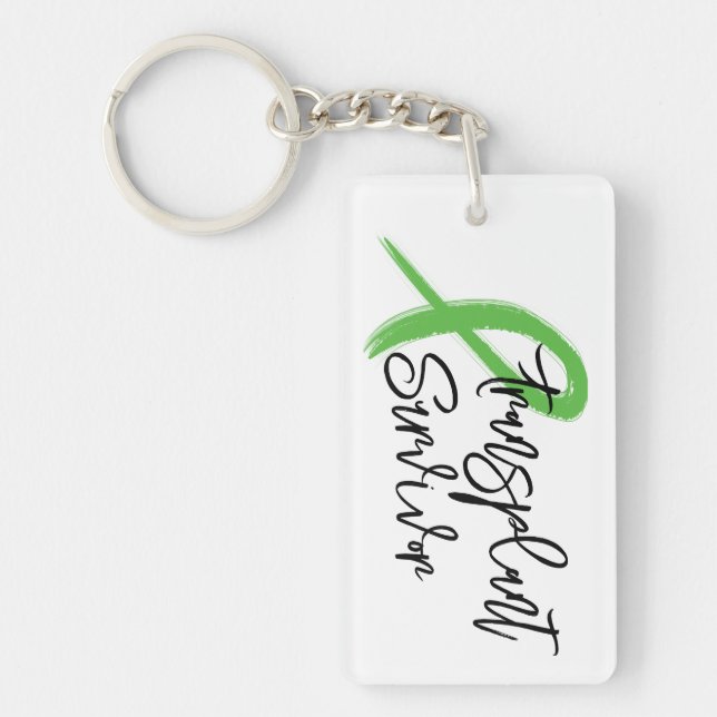 Porte-clefs Transplant Survivor Green Ribbon tendance personna (Devant)