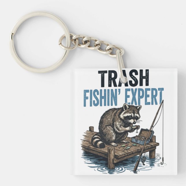 Porte-clefs Trash Fishin' Expert Raccoon (Devant)