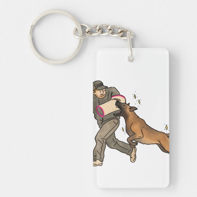 Porte-clefs Travail de morsure Malinois (Devant)