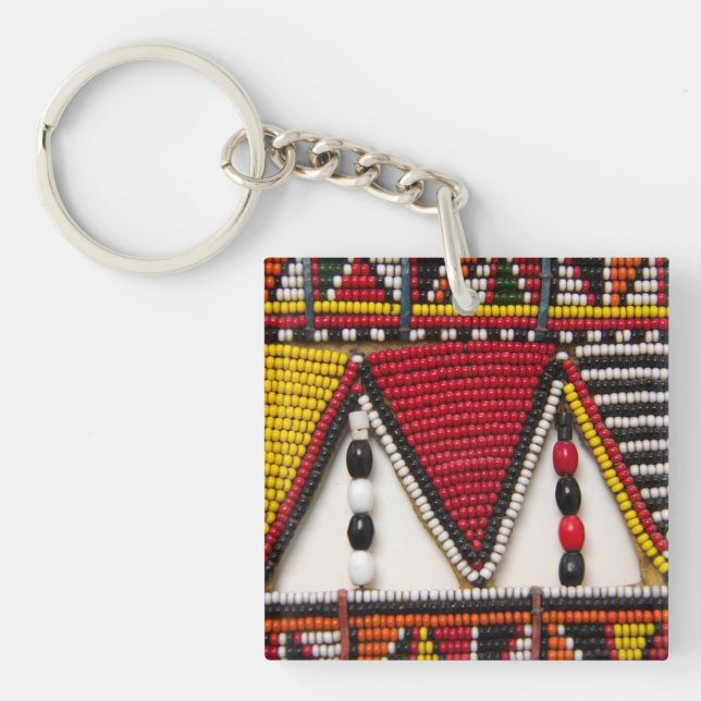 Porte-clefs Travail de perles tribal Masaï (Devant)