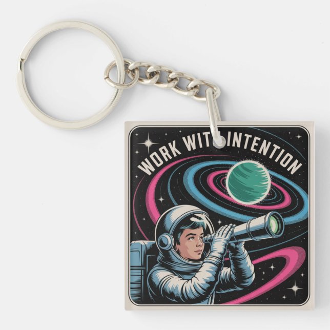 Porte-clefs Travailler avec Intention (Devant)