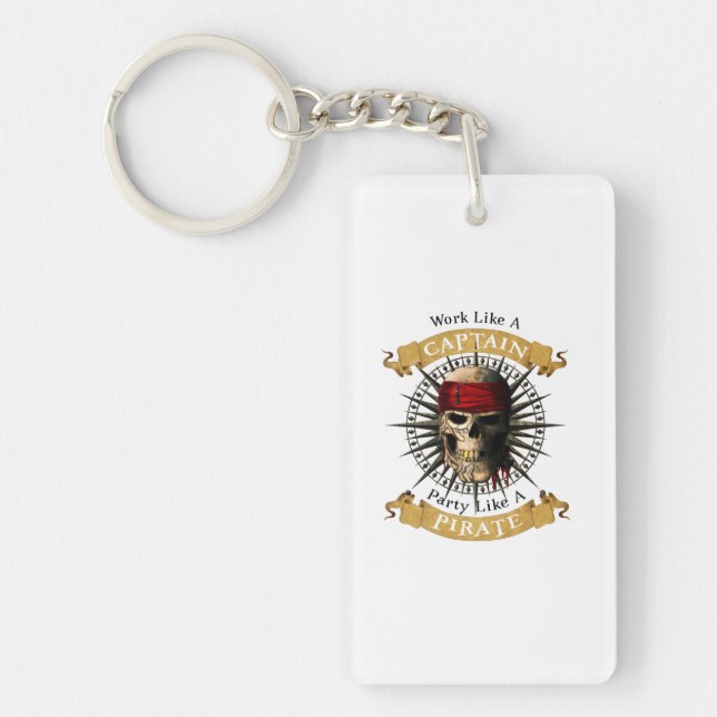 Porte-clefs Travailler Comme Une Partie De Capitaine Comme Un  (Devant)