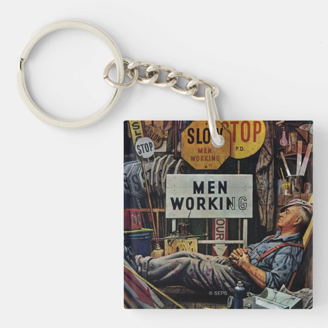 Porte-clefs Travailler d'hommes (Devant)