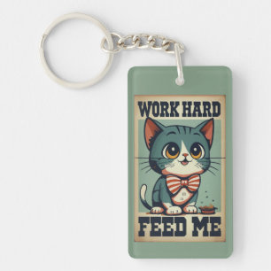 Porte-clefs Travailler vieux chat Vintage