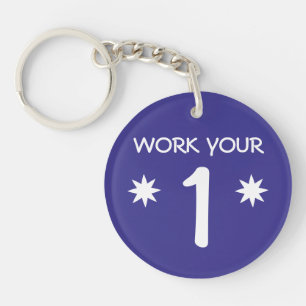 Porte-clefs "TRAVAILLEZ VOTRE 1" porte - clé de Numerology