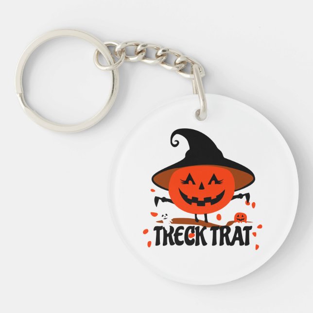 Porte-clefs Treck Trat Citrouille Sourire (Devant)