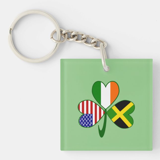 Porte-clefs Trèfle Jamaïcain (Devant)