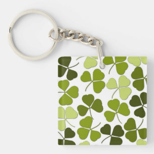 Porte-clefs Trèfle vert dans une variété de nuances