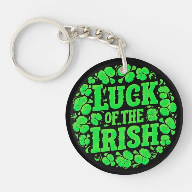 Porte-clefs Trèfles irlandais chanceux (Devant)