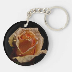 Porte-clefs Très Joli Rose orange