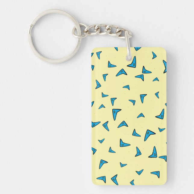 Porte-clefs Triangles bleus (Devant)