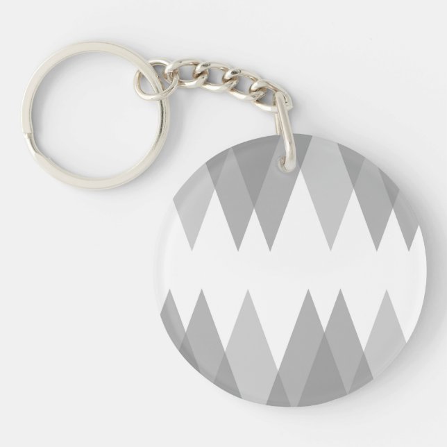 Porte-clefs Triangles gris (Devant)