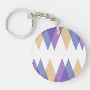 Porte-clefs Triangles pourpres, bleues et jaunes