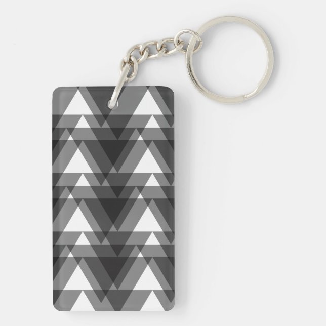 Porte-clefs Triangles transparents simples, modernes, urbains, (Dos)