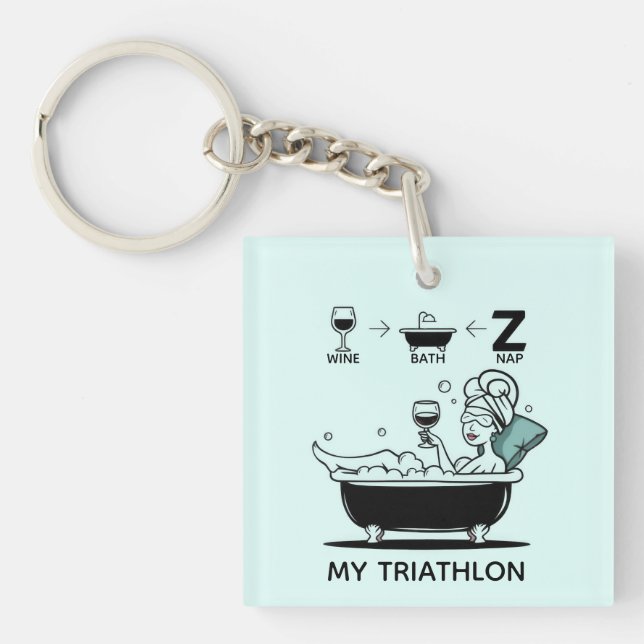 Porte-clefs Triathlon féminin (Devant)