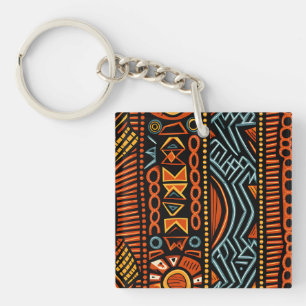 Porte-clefs Tribal d'imprimerie africaine moderne