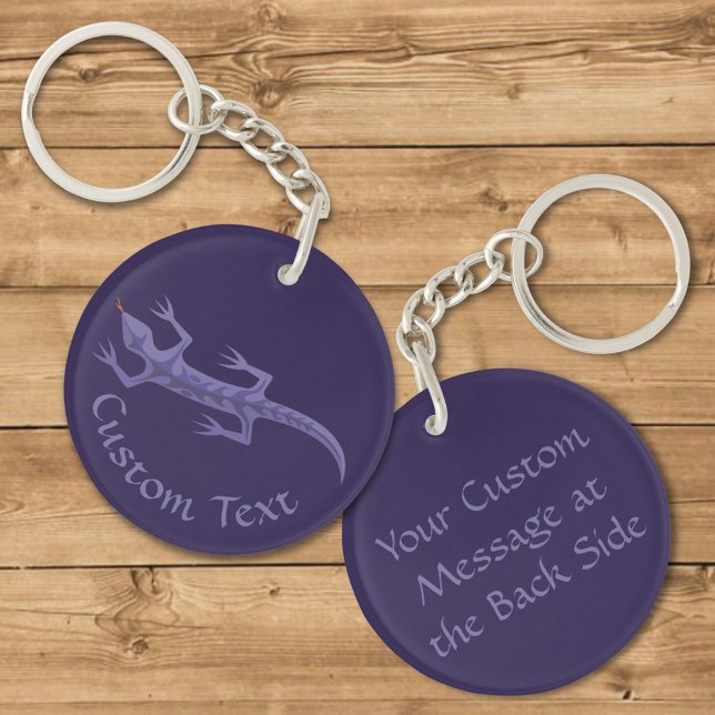 Porte-clefs Tribal Lizard Mauve Porte - clé (Créateur téléchargé)