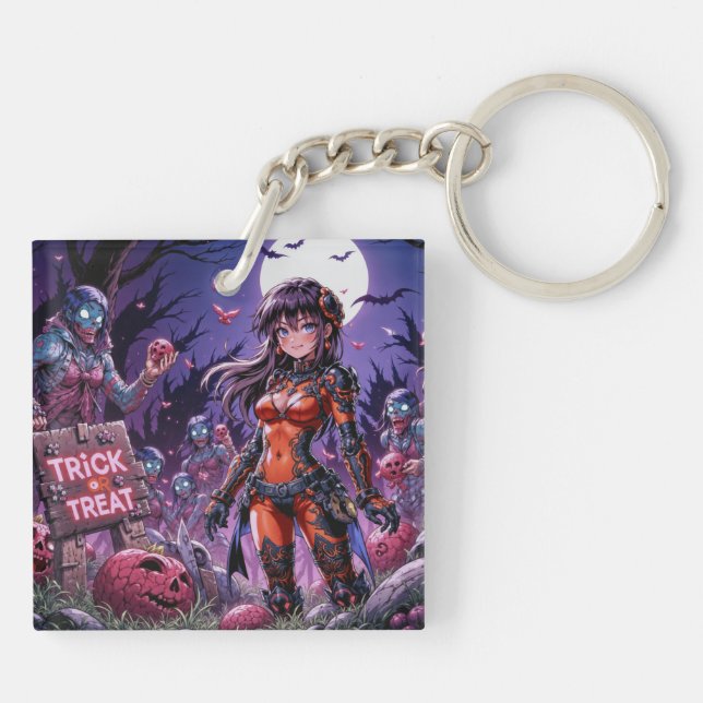 Porte-clefs Trick ou traiter Halloween Zombies distribuer le c (Dos)